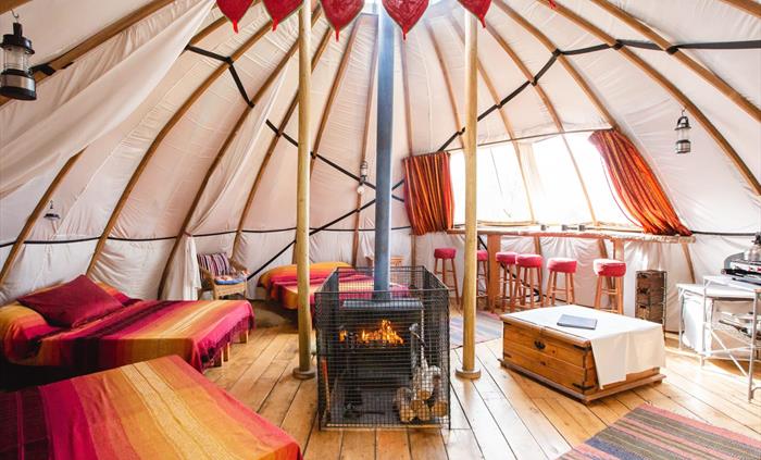 Inside the Alachigh - spacious accommodation for a large family or a group of friends.